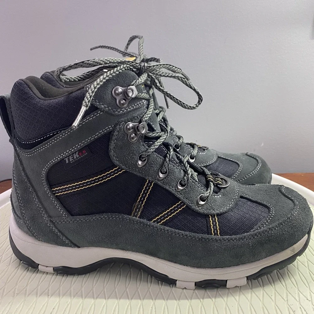 LL BeanTek‎ 2.5 Gray&Black Waterproof Primaloft Suede Hiking Boot Hi-top Men's9M